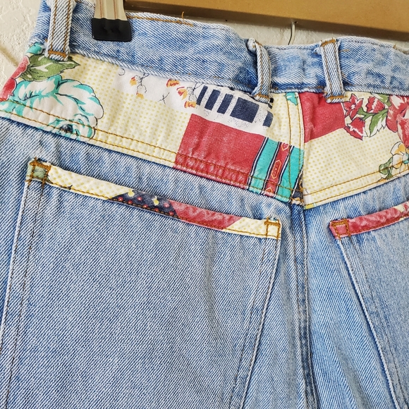 Bonjour Vintage quilt Patchwork high-rise Jeans! Size 9/10. - Picture 5 of 11
